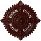 Ekena Millwork Haylynn Ceiling Medallion (Fits Canopies up to 1 1/4"), 29 1/8"OD x 1 1/4"ID x 4"P, Brushed Mahogany CM29HYBMF - alternate 1